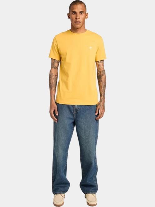 Timberland Short Sleeve Tee férfi rövid ujjú póló sárga színben 4