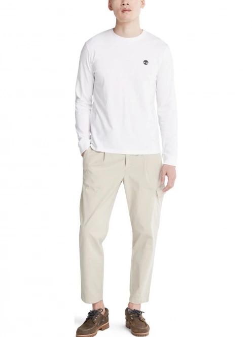 Timberland Long Sleeve Tee férfi hosszú ujjú póló fehér színben 5