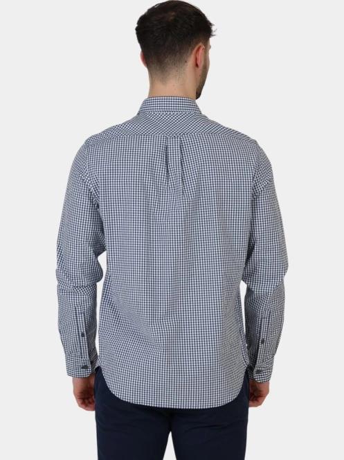 Timberland Micro Gingham Poplin Shirt férfi hosszú ujjú ing világoskék színben 4