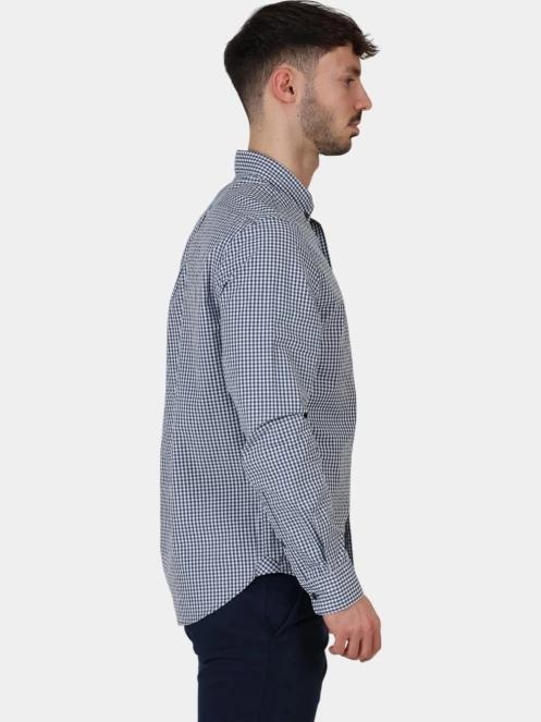 Timberland Micro Gingham Poplin Shirt férfi hosszú ujjú ing világoskék színben 5