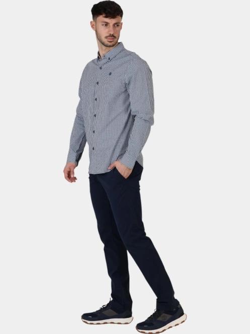 Timberland Micro Gingham Poplin Shirt férfi hosszú ujjú ing világoskék színben 6