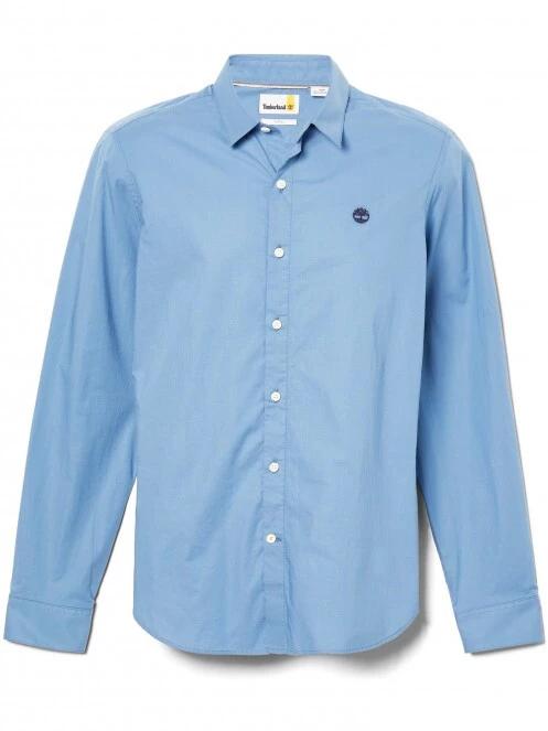 Timberland LS E-R Pop solid shirt férfi hosszú ujjú ing kék színben 6