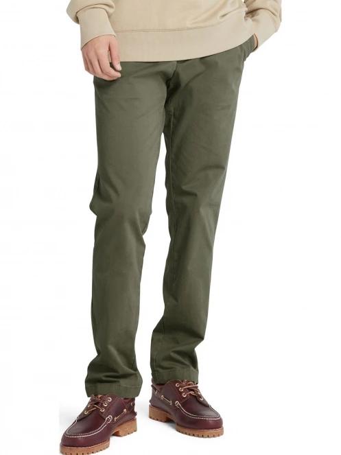 Timberland Stretch Twill Chino Pant férfi chino nadrág zöld színben 4