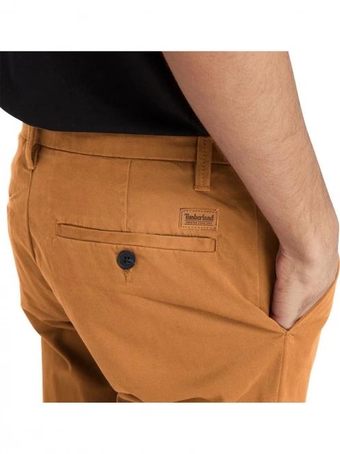 Timberland Stretch Twill Chino Pant férfi chino nadrág barna színben 6