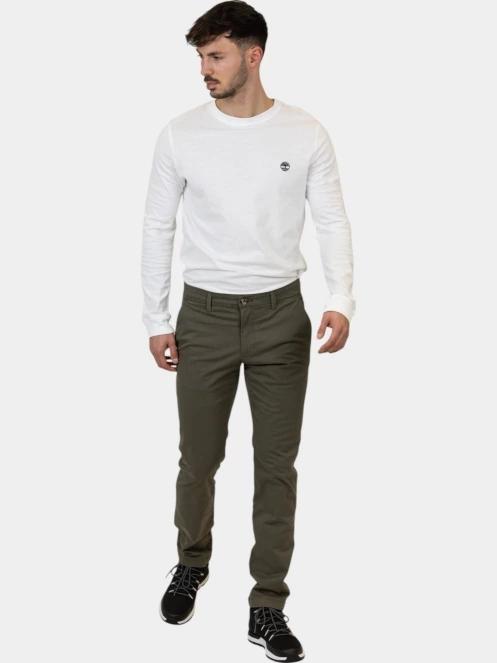 Timberland Twill Chino Pant férfi chino nadrág oliva színben 6