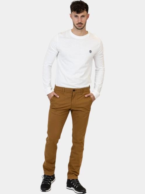 Timberland Twill Chino Pant férfi chino nadrág barna színben 6