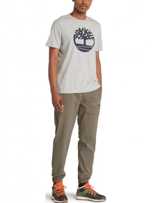 Timberland Tree Logo Short Sleeve Tee férfi rövid ujjú póló szürke színben 4