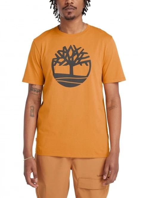 Timberland Tree Logo Short Sleeve Tee férfi rövid ujjú póló barna színben 2