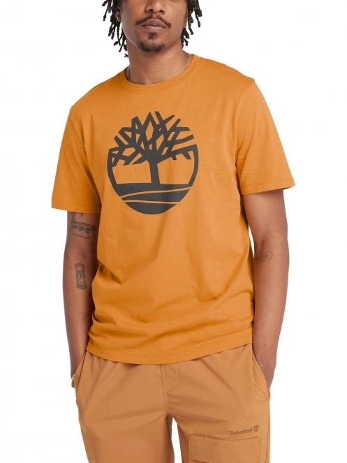 Timberland Tree Logo Short Sleeve Tee férfi rövid ujjú póló barna színben 4