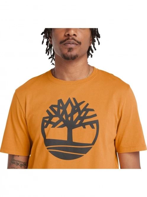 Timberland Tree Logo Short Sleeve Tee férfi rövid ujjú póló barna színben 6