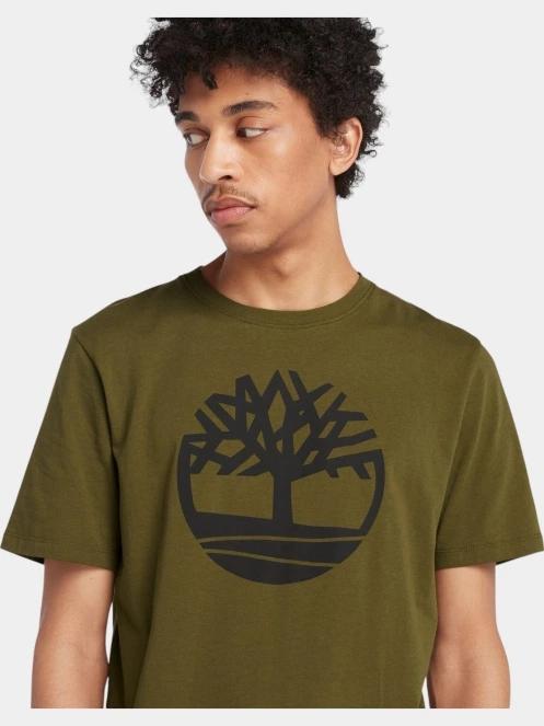 Timberland Tree Logo Short Sleeve Tee férfi rövid ujjú póló oliva színben 5