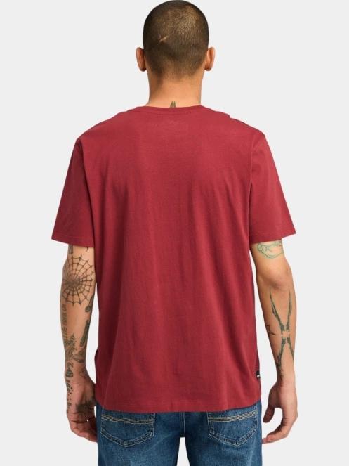 Timberland Tree Logo Short Sleeve Tee férfi rövid ujjú póló piros színben 3