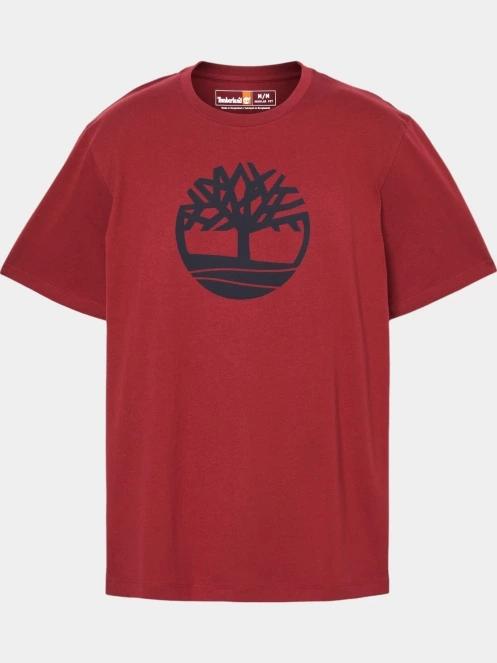 Timberland Tree Logo Short Sleeve Tee férfi rövid ujjú póló piros színben 6