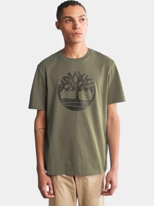 Timberland Tree Logo Short Sleeve Tee férfi rövid ujjú póló zöld színben 2