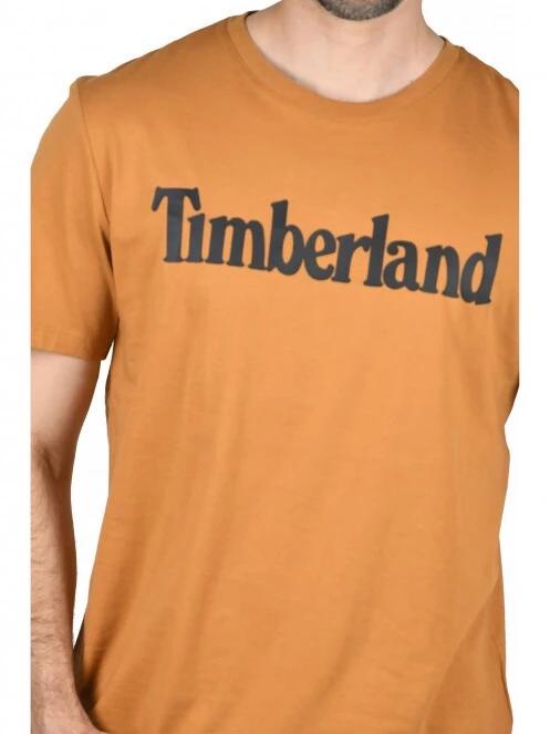 Timberland Kennebec Linear tee férfi rövid ujjú póló sárga színben 5