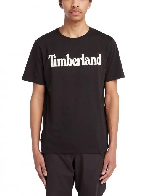 Timberland Kennebec River Ss Linear Logo Tee férfi rövid ujjú póló fekete színben 2