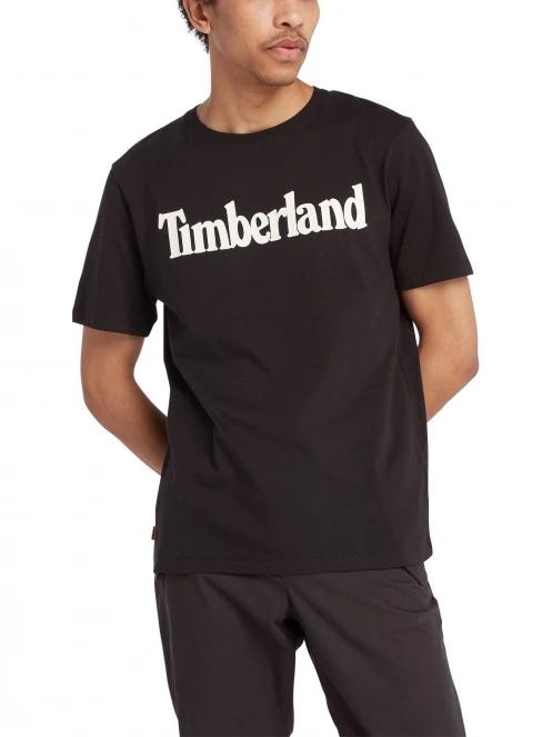 Timberland Kennebec River Ss Linear Logo Tee férfi rövid ujjú póló fekete színben 4
