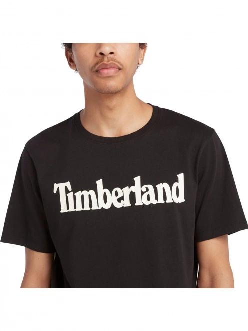 Timberland Kennebec River Ss Linear Logo Tee férfi rövid ujjú póló fekete színben 6