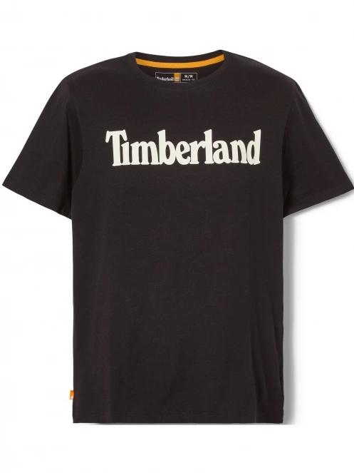 Timberland Kennebec River Ss Linear Logo Tee férfi rövid ujjú póló fekete színben 7