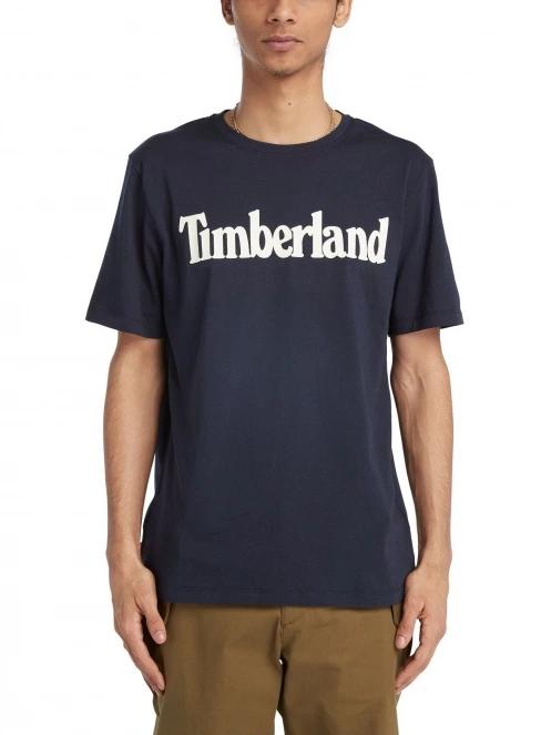 Timberland Kennebec River Ss Linear Logo Tee férfi rövid ujjú póló sötétkék színben 2