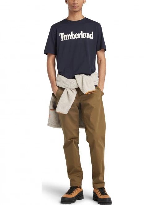Timberland Kennebec River Ss Linear Logo Tee férfi rövid ujjú póló sötétkék színben 4