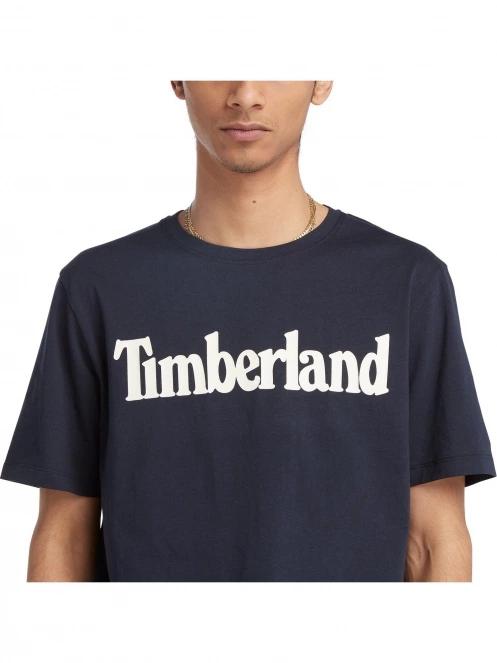 Timberland Kennebec River Ss Linear Logo Tee férfi rövid ujjú póló sötétkék színben 5