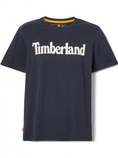Timberland Kennebec River Ss Linear Logo Tee férfi rövid ujjú póló sötétkék színben 6