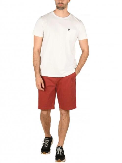 Timberland Straight Chino Short férfi rövidnadrág piros színben 6