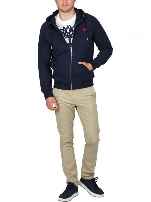 Timberland Ls Exeter River Basic férfi kapucnis pulóver sötétkék színben 5