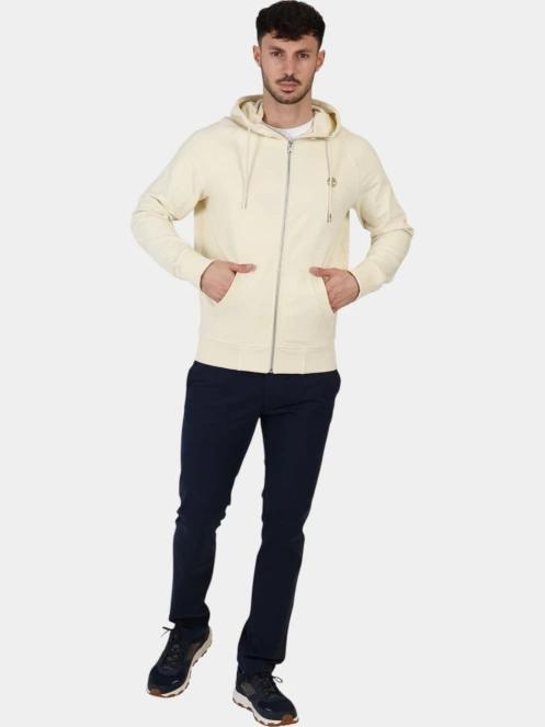 Timberland Loopback Full Zip Hoodie férfi kapucnis pulóver homok színben 6