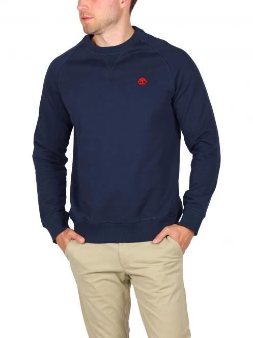 Timberland Loopback Crew Neck Sweatshirt férfi pulóver sötétkék színben 2