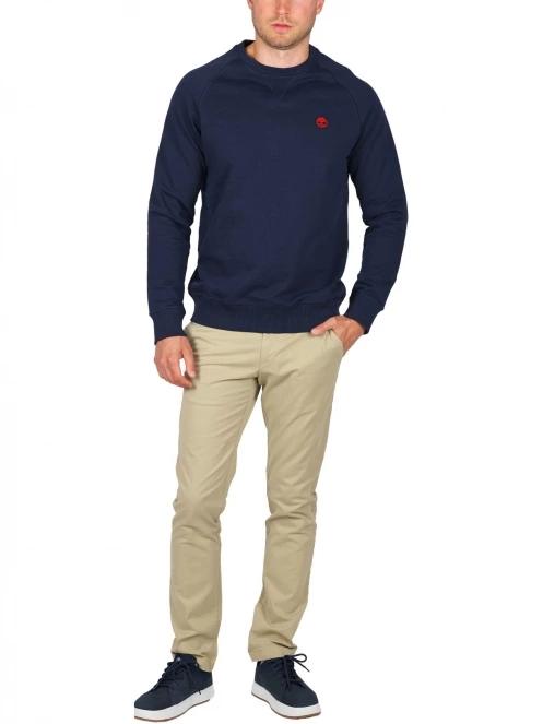 Timberland Loopback Crew Neck Sweatshirt férfi pulóver sötétkék színben 5