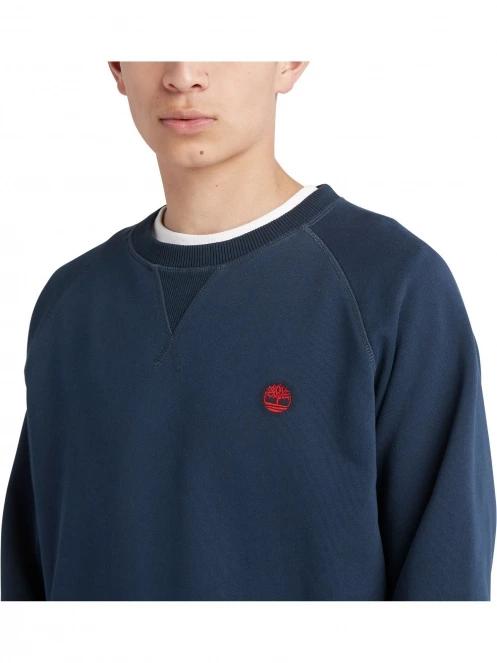 Timberland Loopback Crew Neck Sweatshirt férfi pulóver sötétkék színben 6
