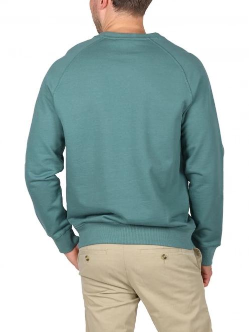 Timberland Loopback Crew Neck Sweatshirt férfi pulóver zöld színben 4