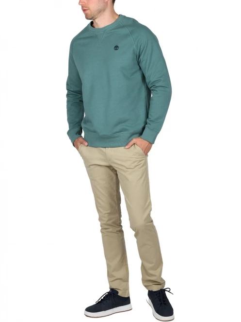 Timberland Loopback Crew Neck Sweatshirt férfi pulóver zöld színben 5