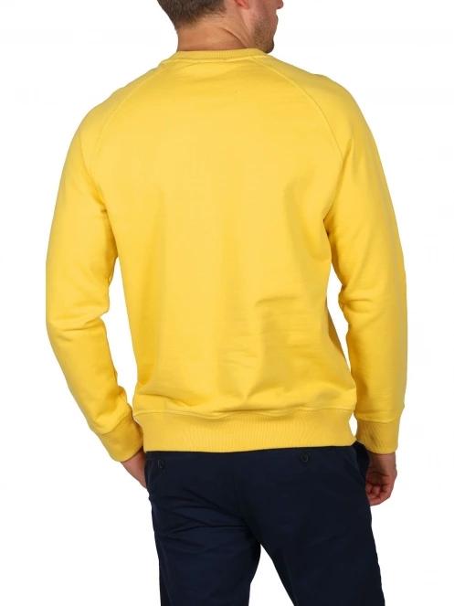Timberland Loopback Crew Neck Sweatshirt férfi pulóver sárga színben 4