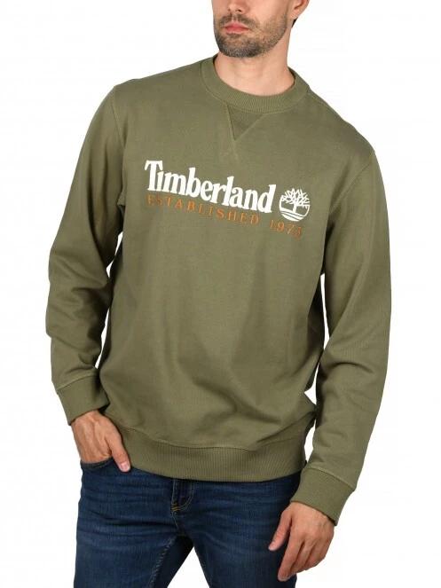 Timberland Est1973 Crew Sweats férfi pulóver zöld színben 2