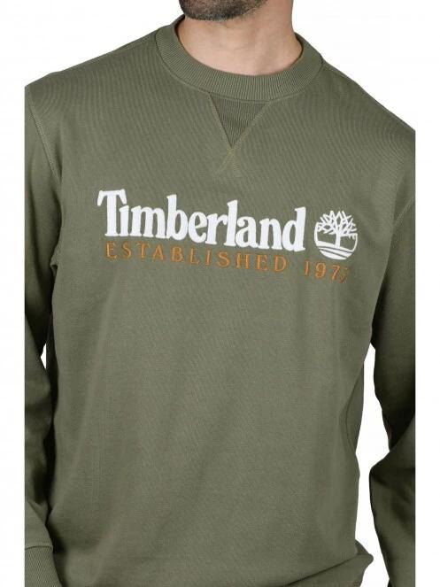 Timberland Est1973 Crew Sweats férfi pulóver zöld színben 5