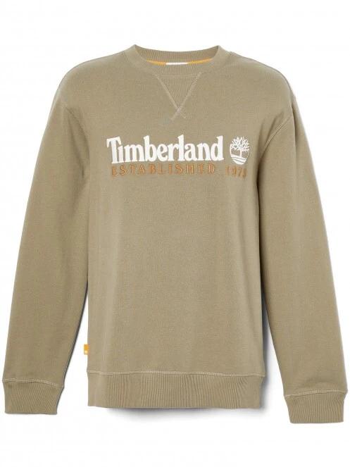 Timberland Est1973 Crew Sweats férfi pulóver zöld színben 6