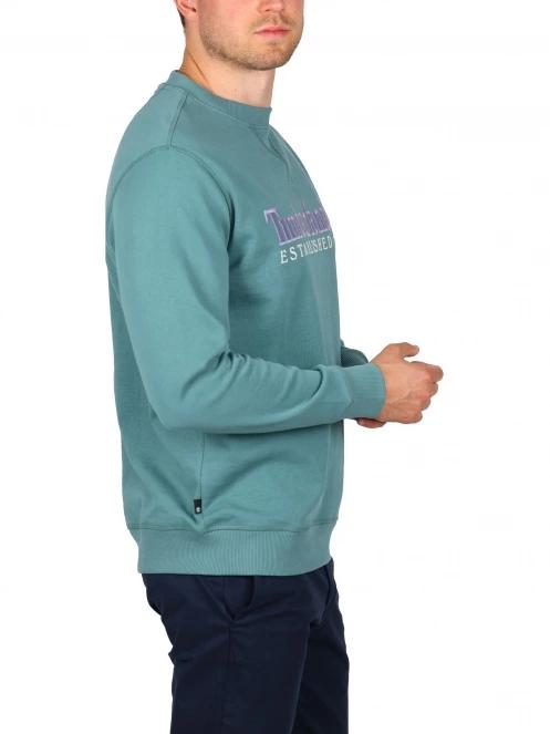 Timberland Embroidery Logo Crew Neck Sweats férfi pulóver zöld színben 6