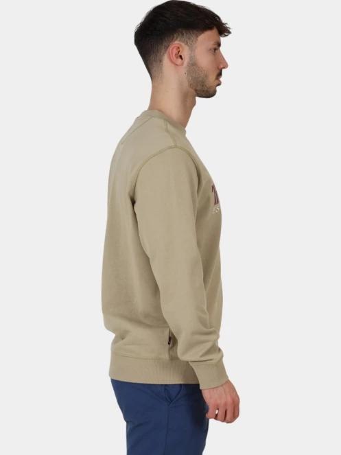 Timberland Embroidered Logo Crew Neck Sweats férfi pulóver oliva színben 5