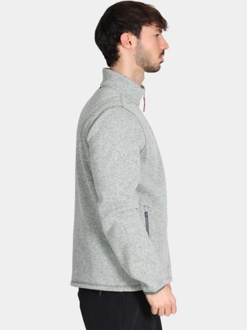 Timberland Melange Fleece Jacket férfi polár pulóver szürke színben 3