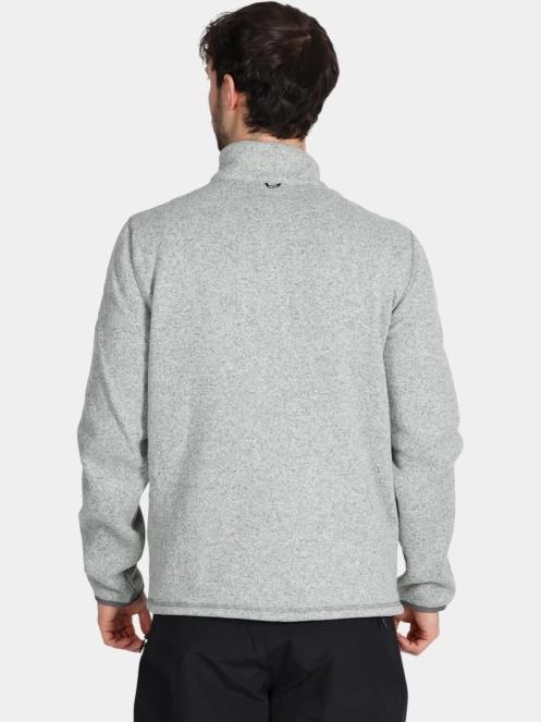 Timberland Melange Fleece Jacket férfi polár pulóver szürke színben 4