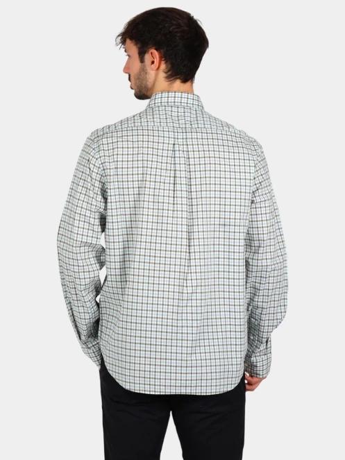 Timberland Stretch Poplin Gingham Shirt férfi hosszú ujjú ing kék színben 4