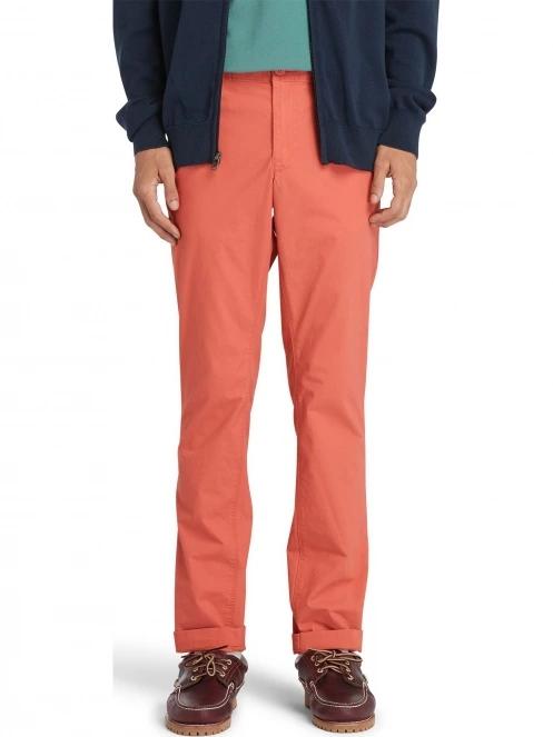 Timberland Poplin Chino Pant férfi chino nadrág piros színben 2