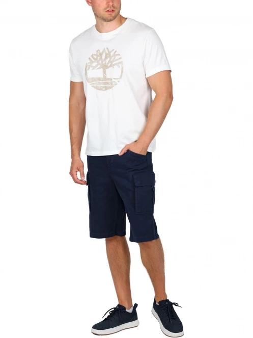 Timberland Poplin Cargo Short férfi oldalzsebes rövidnadrág sötétkék színben 5