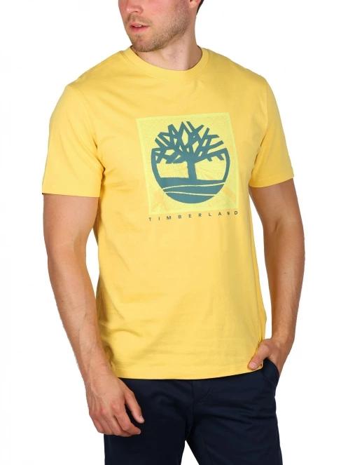Timberland Short Sleeve Front Graphic Tee férfi rövid ujjú póló sárga színben 2