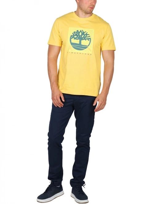 Timberland Short Sleeve Front Graphic Tee férfi rövid ujjú póló sárga színben 5