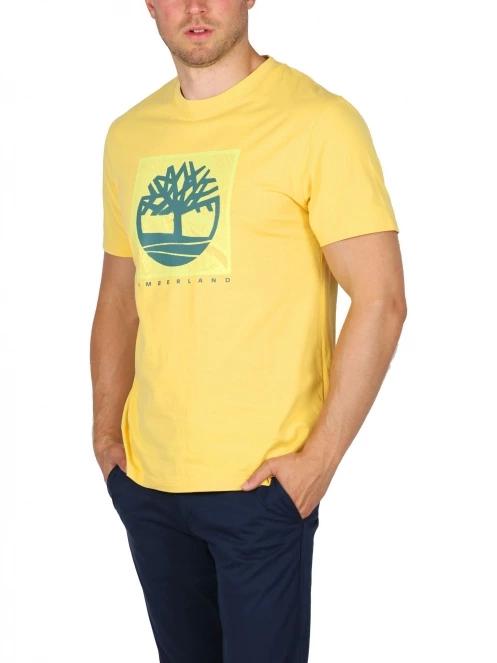 Timberland Short Sleeve Front Graphic Tee férfi rövid ujjú póló sárga színben 6
