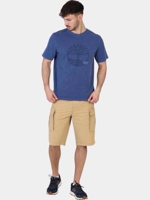 Timberland Garment Dye Logo Graphic Tee férfi rövid ujjú póló sötétkék színben 6